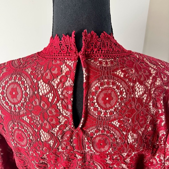 EUC: Polagram midi brick red lace - Picture 3 of 8